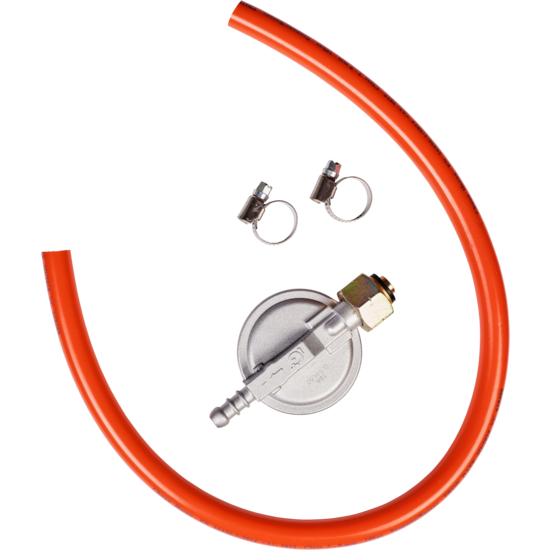 Qlima Gasslang set 60cm 30mBar (met druk regelaar)
