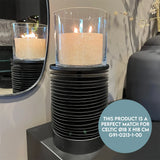 Mantas black Ø21 x H28 cm Candle