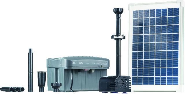 Heissner vijver solar fontein pomp set incl. led ca. 750 ltr