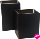 Curitiba black L10/10 x B10/10 x H10/12 cm Candle